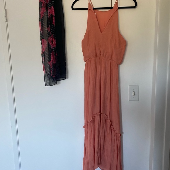 LONG PEACH DRESS - Picture 3 of 3